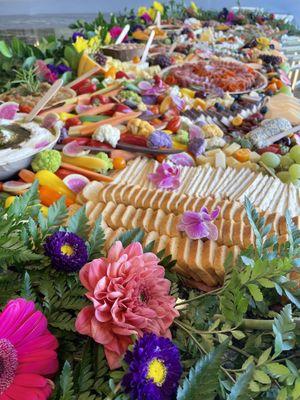 Beautiful grazing table for Cocktail hour