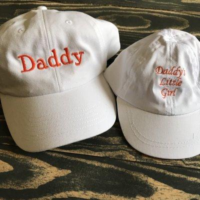 white caps- orange writing- Daddy's Girl set