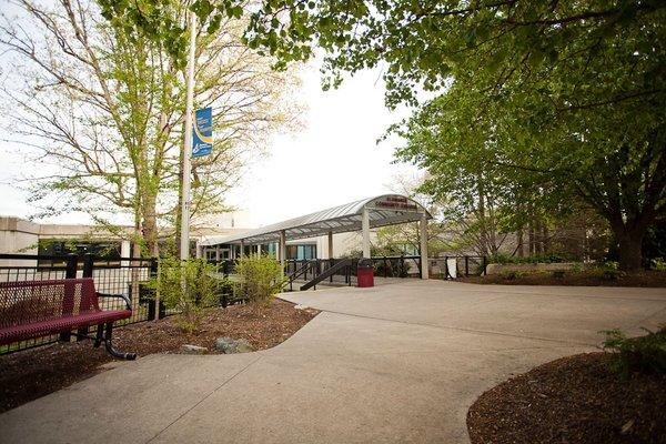 ACC's front entrance on the main campus in Graham/Haw River.