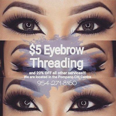 FREE HENNA TATTOOS and $5 eyebrow threading service!!!