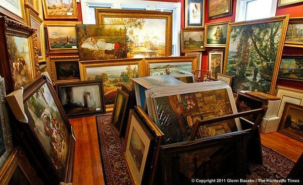 The Red Room Antique Paintings