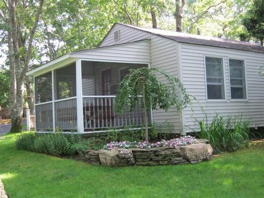 two bedroom cottage with screened porch