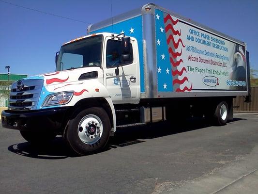 secure off-site shred truck