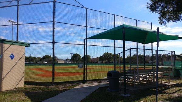 Little league bleachers and field at Koza/Saldino Park