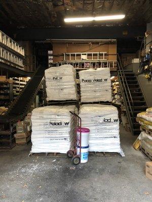 Lots of calcium chloride in stock! Ready for winter!