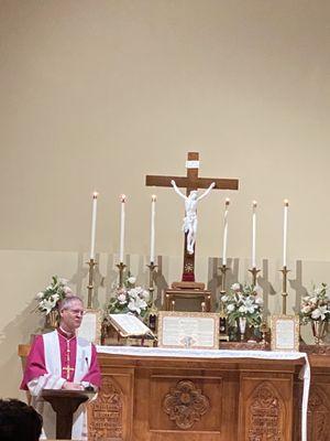 The Archbishop preaching at their inaugural mass