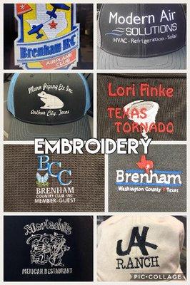 A variety of embroidery options - one item or dozens!