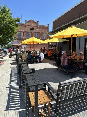 Nice shaded patio seating