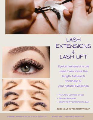 Lash extensions and Lash lift available