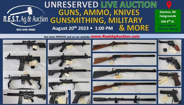 Gun, Ammo, Military Auction 8-20-2023