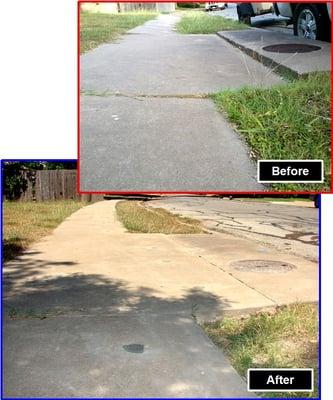 Before and After - City of Pflugerville Sidewalk