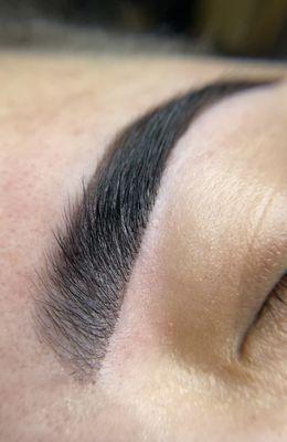 Brow lamination, tint & threading