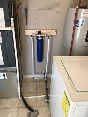 Inline whole house filter installed.