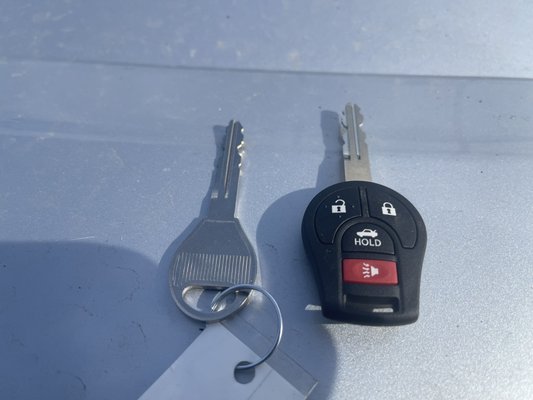 Nissan duplicate key