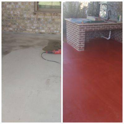 Patio full seal before and after