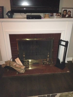 My fireplace that I can finally use thanks to Dream Team Construction