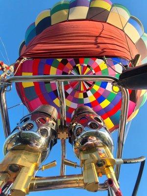 View from inside the basket