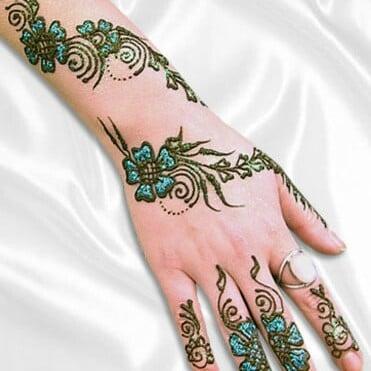 Jyoti Eyebrow Threading Glitter Henna Tattoo designs & more.