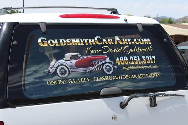 Utilize your very own mobile billboard space with a custom window graphic.