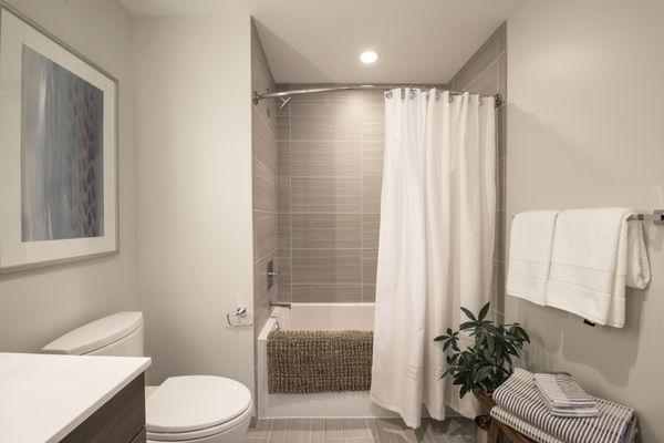 Our large soaking tub is all you need to unwind after a long day.