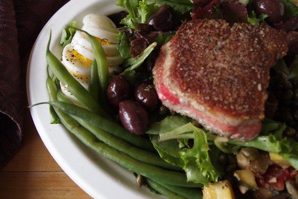 Salade Nicoise with seared tuna