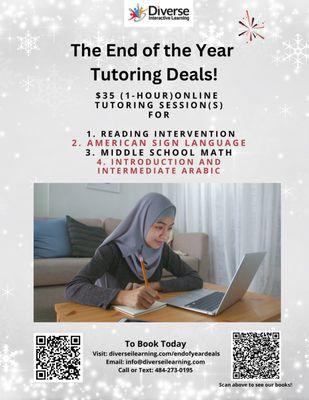 We have an Amazing online tutoring sale going on.