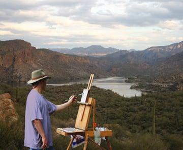 Painting near Canyon Lake