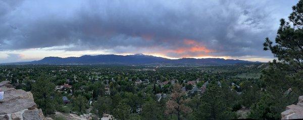 View of COS at sunset