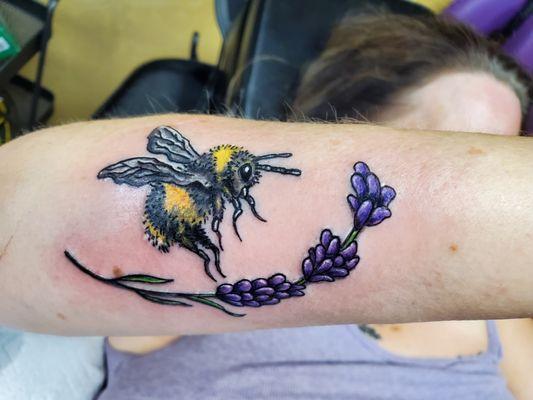 Cute bee tattoo