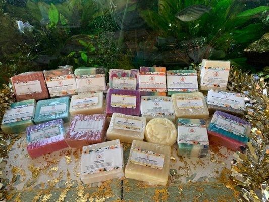 Assorted soaps from Love Bug Organics