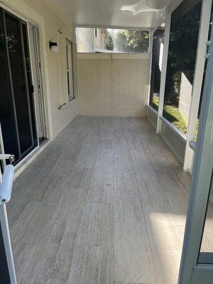 Porch Enclosure and flooring