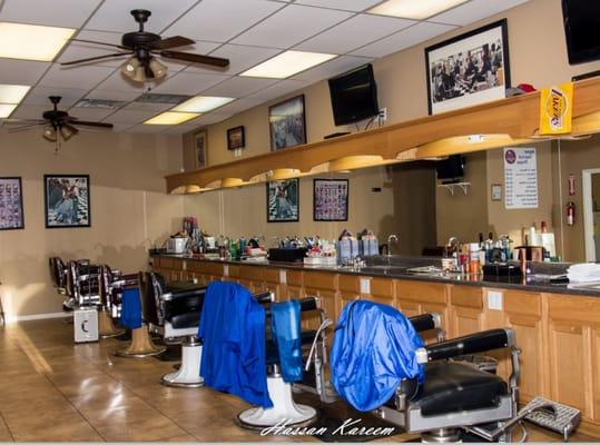 Top of the line barber equipment.