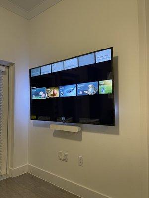 75" TV with Sonos sound bar