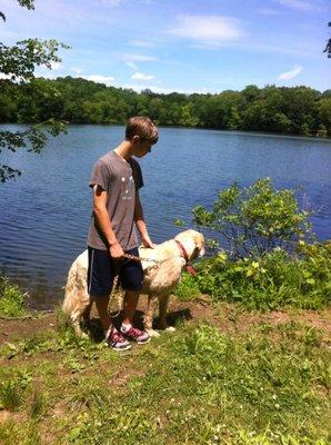 Justin and Shane walking at Ramapo Reservation