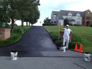 Stucchi's, Inc. driveway sealing.