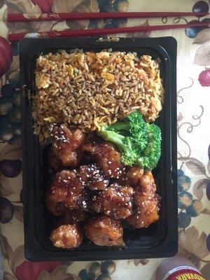 Sesame chicken, extra spicy