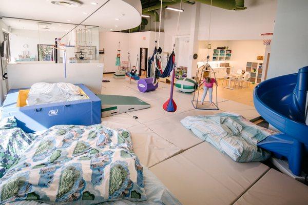 Large facility with sensory motor gym and individual treatment rooms