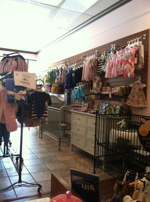 Pre owned rack and our new shipment of la petite couture