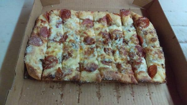 Pepperoni and bacon cheese bread!