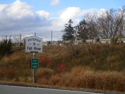 Entering Fall River from Westport.