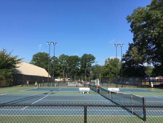 Leftwich Tennis Center has 8 outdoor courts and 4 indoor courts