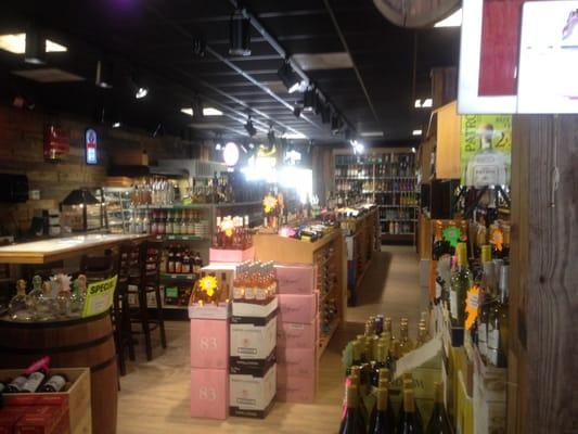 Large with large variety wine & spirits