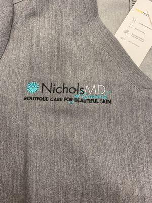 Embroidered medical apparel