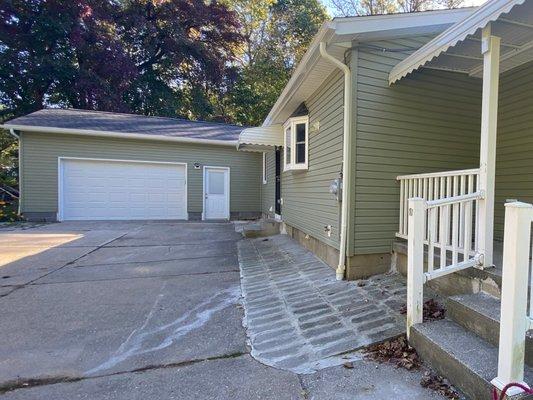 After picture of a fire damaged home. See before picture.