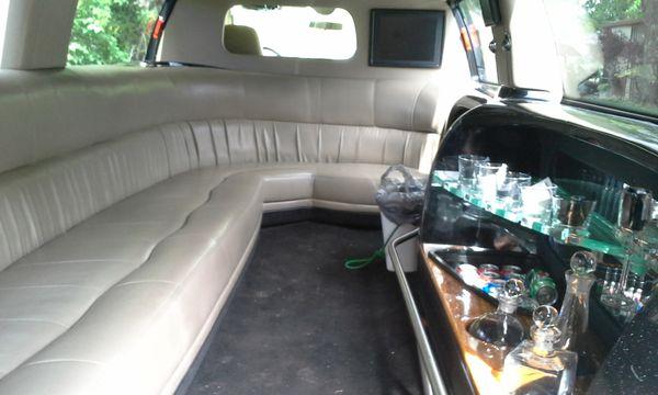 Inside of 14 passenger SUV Limo