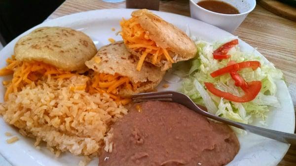 Chicken Gorditas was excellent but, rice and beans were just ok