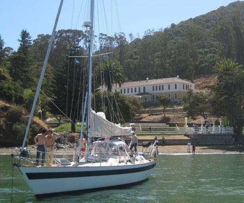 The beach on Angel Island