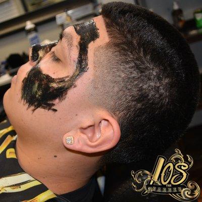 Taper & black mask by @losthebarber208