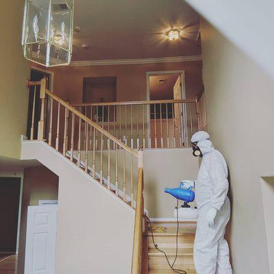 Using an ULV Fogger to disinfect a residential property