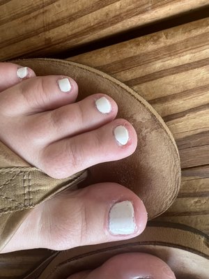 Right after pedicure.